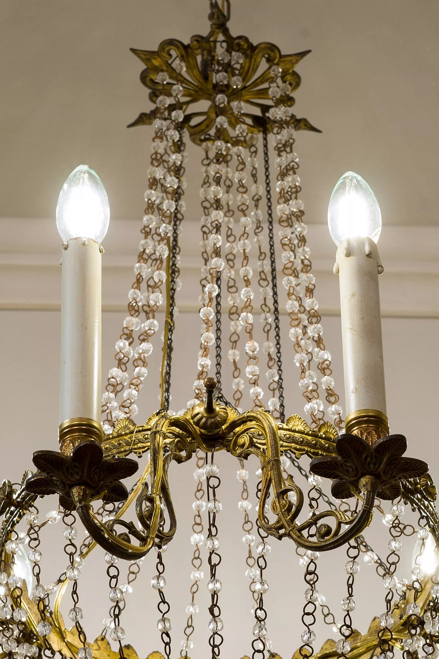 Vintage Crystal Chandelier in Maria Theresa Style with 11 Lights