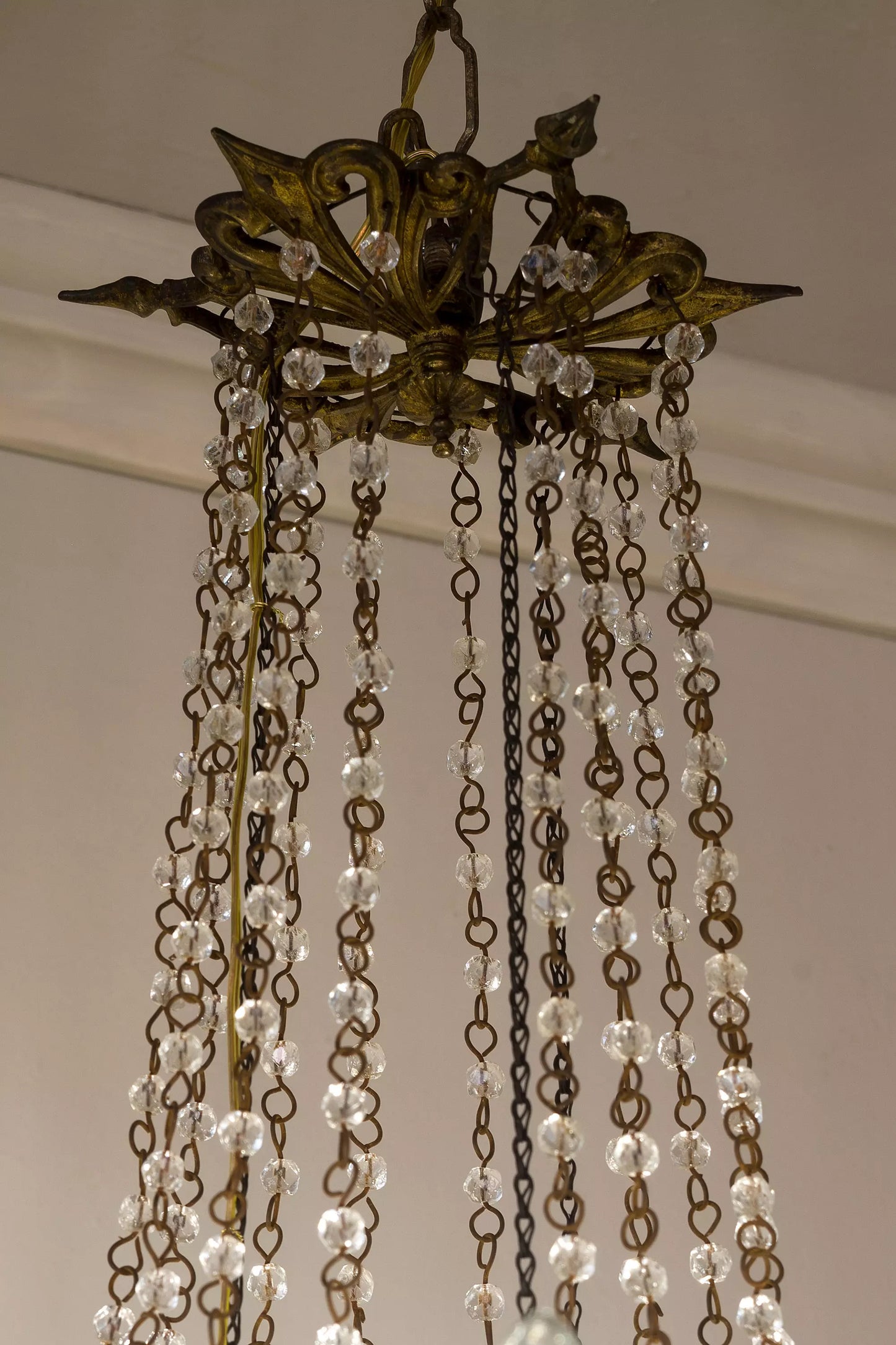 Vintage Crystal Chandelier in Maria Theresa Style with 11 Lights