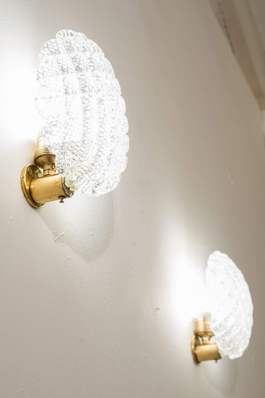 Coppia di applique Barovier & Toso in vetro di Murano - Lo Stile Italiano