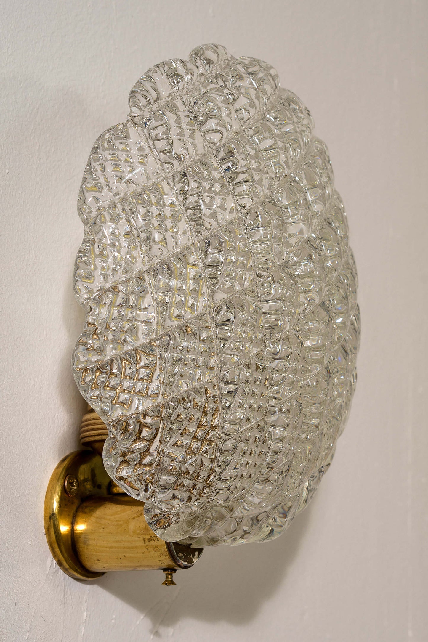 Coppia di applique Barovier & Toso in vetro di Murano - Lo Stile Italiano