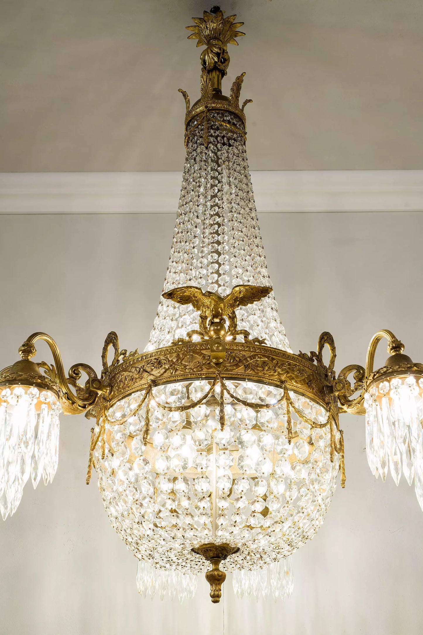 Riservato-Antico lampadario Impero di cristallo dei primi anni del '900 - 12 luci - Lo Stile Italiano