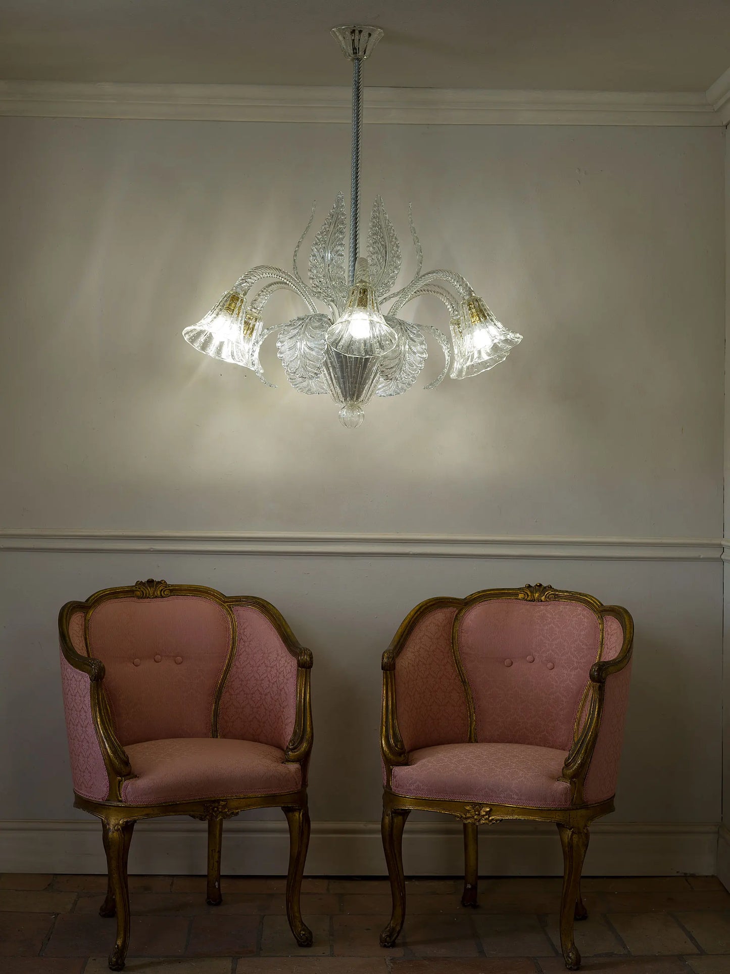 Lampadario i lusso venezianoa sei luci | Lo Stile Italiano