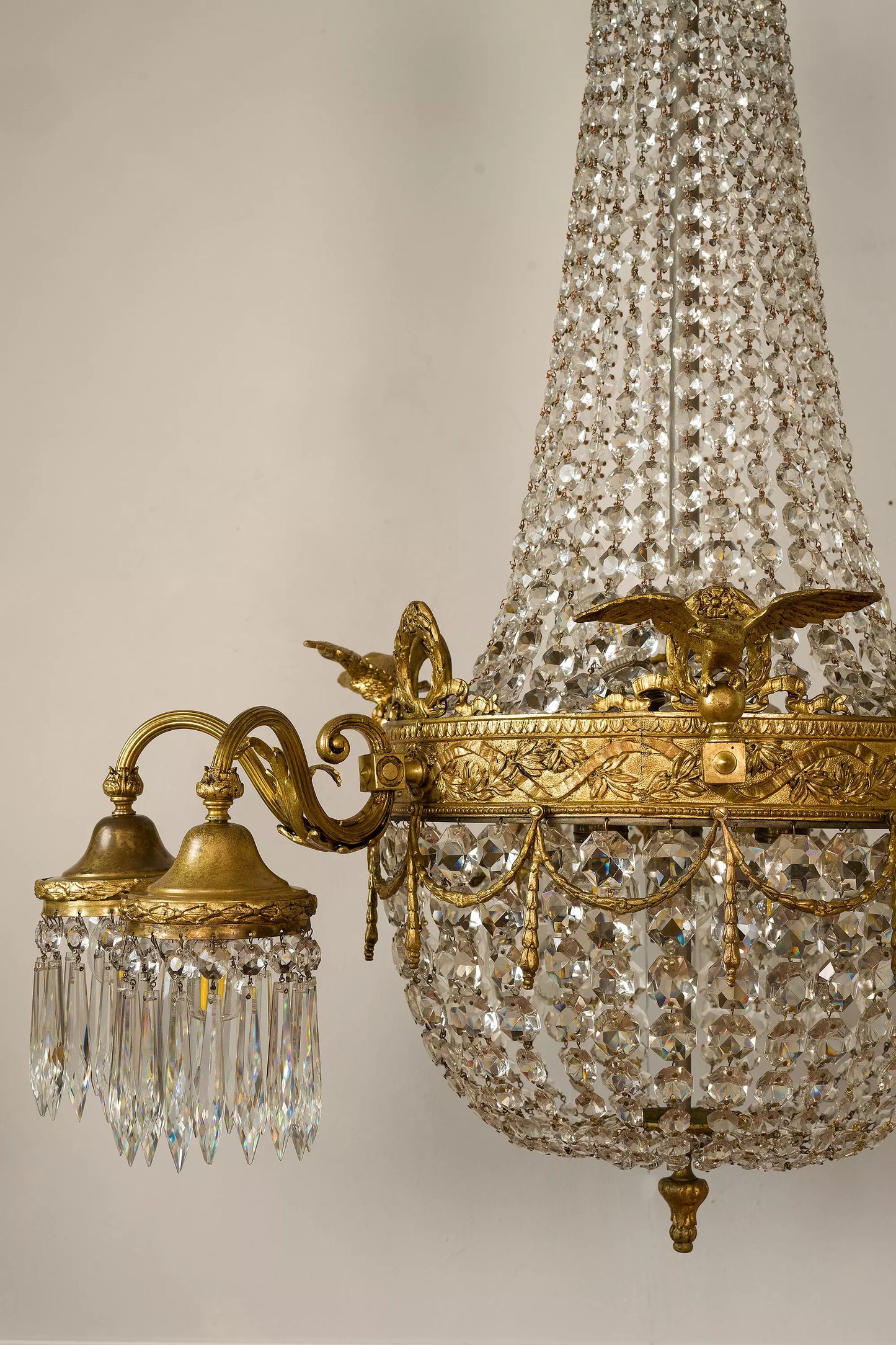 Riservato-Antico lampadario Impero di cristallo dei primi anni del '900 - 12 luci - Lo Stile Italiano