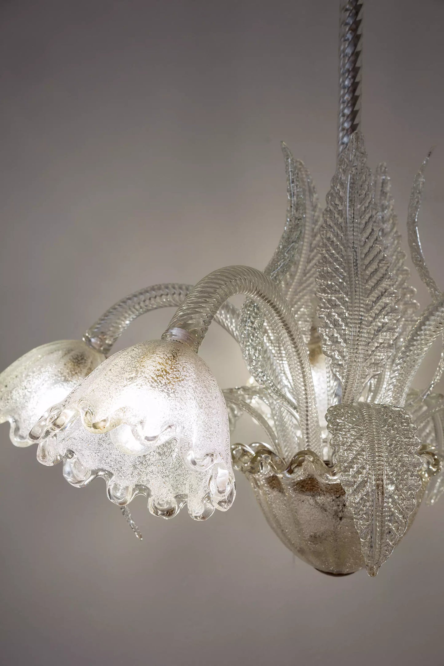 Lampadario in Vetro di Murano Barovier e Toso con 5 Luci - Lo Stile Italiano