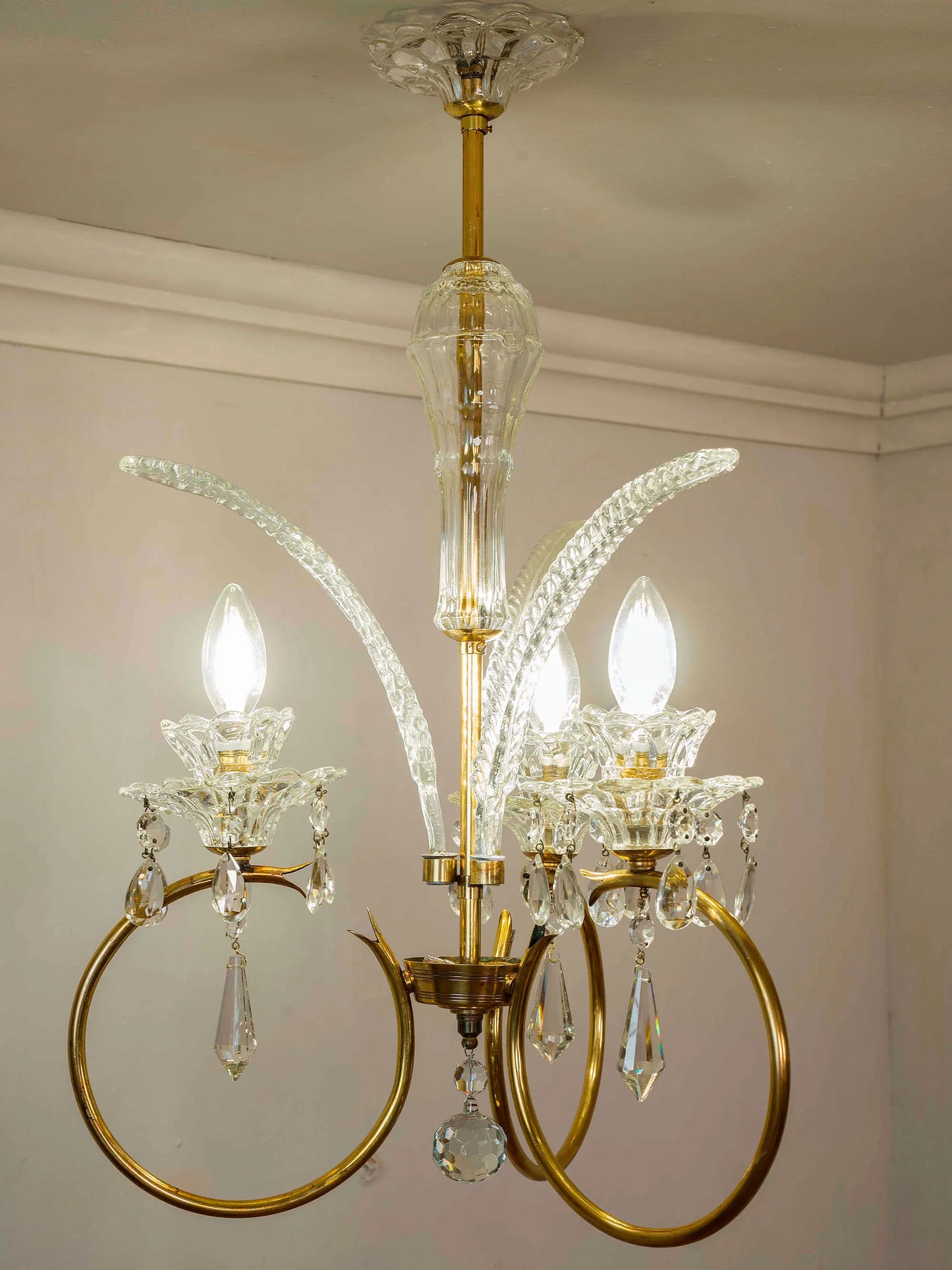 Lampadario vintage tre luci E 14.| Lo Stile Italiano