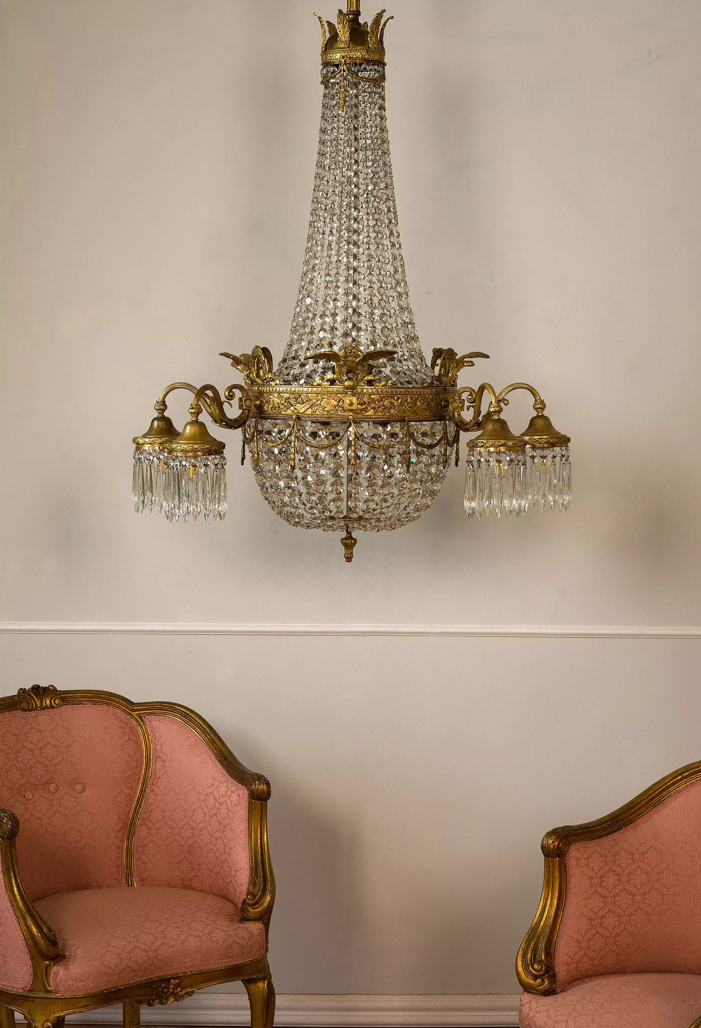 Riservato-Antico lampadario Impero di cristallo dei primi anni del '900 - 12 luci - Lo Stile Italiano
