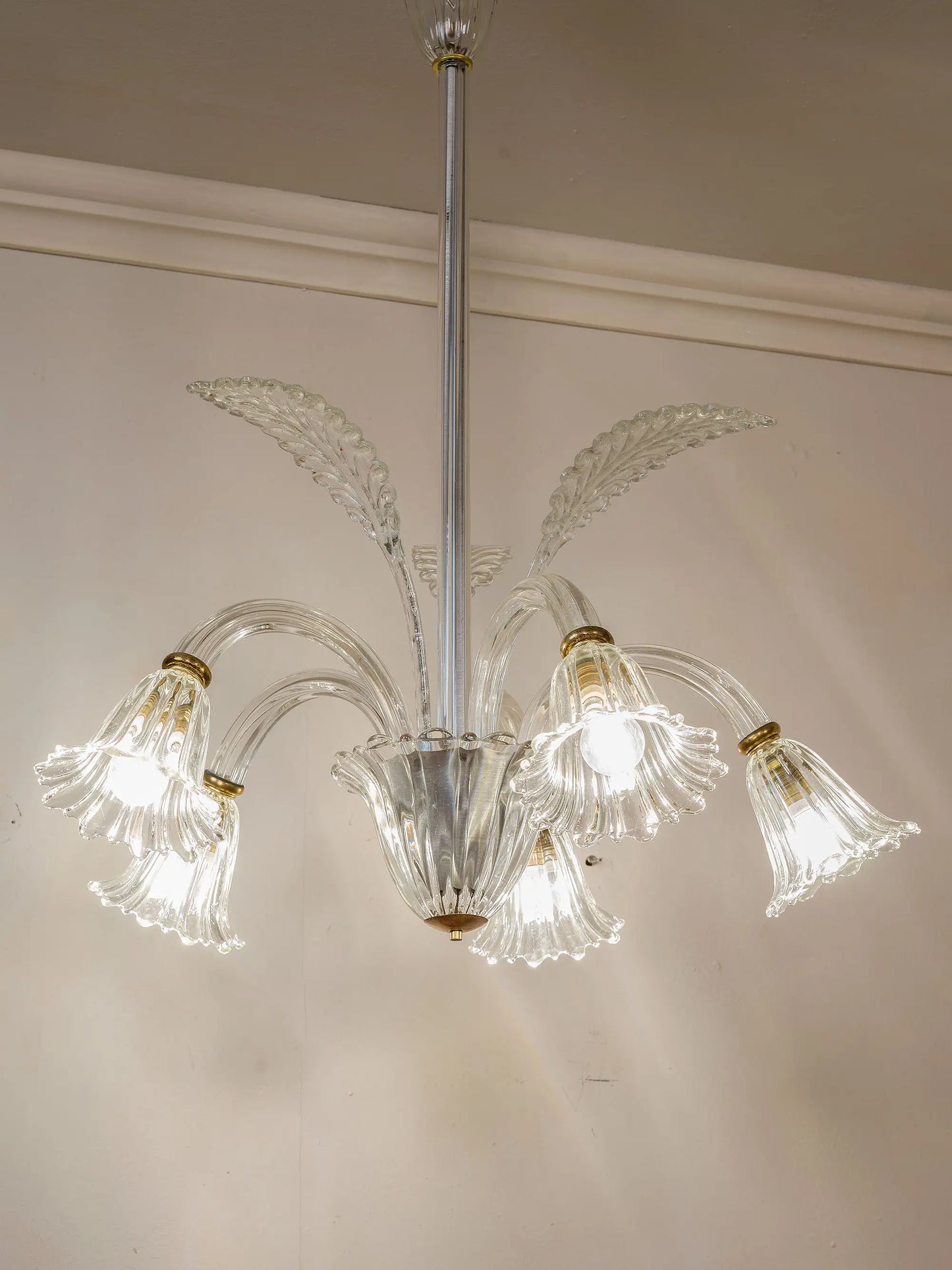 Lampadario da camera in vetro soffiato | Lo Stile Italiano