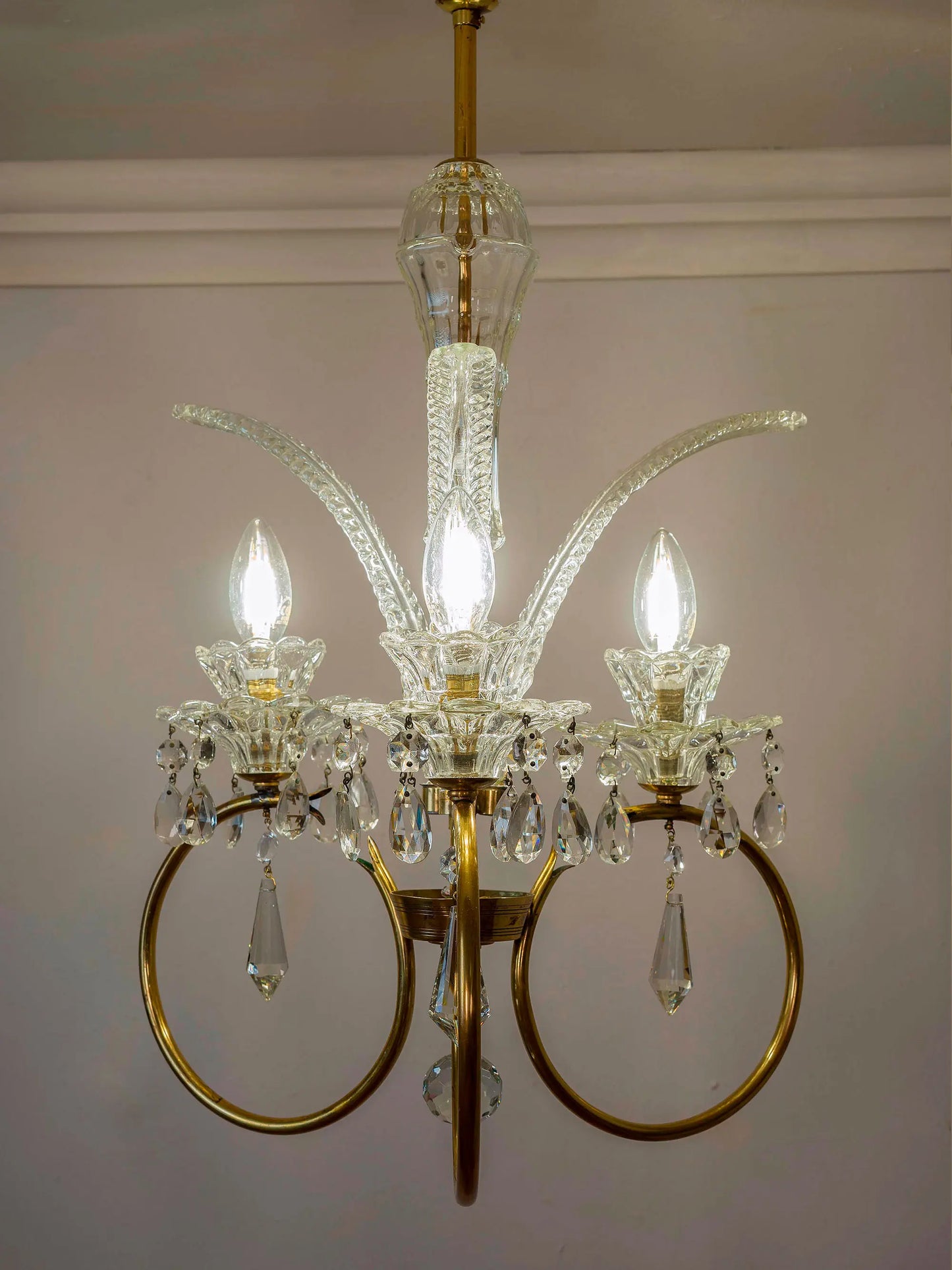 Lampadario antico in cristallo di Boemia.| Lo Stile Italiano