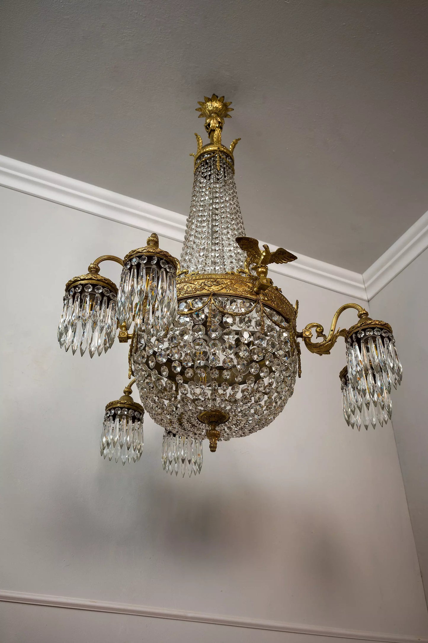 Riservato-Antico lampadario Impero di cristallo dei primi anni del '900 - 12 luci - Lo Stile Italiano