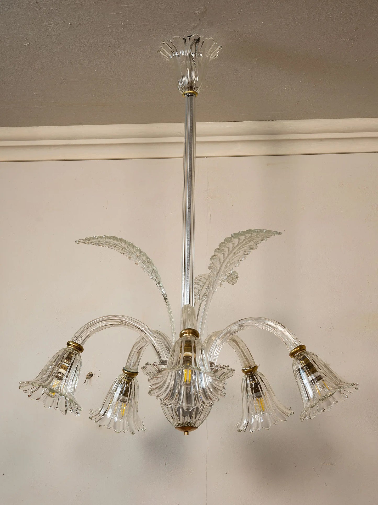 Lampadario vintage di Murano Barovier e Toso | Lo Stile Italiano