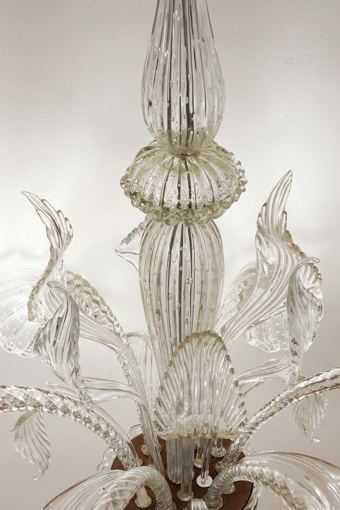 Importante lampadario a 6 luci in vetro di Murano Bullicante, Barovier & Toso - Lo Stile Italiano