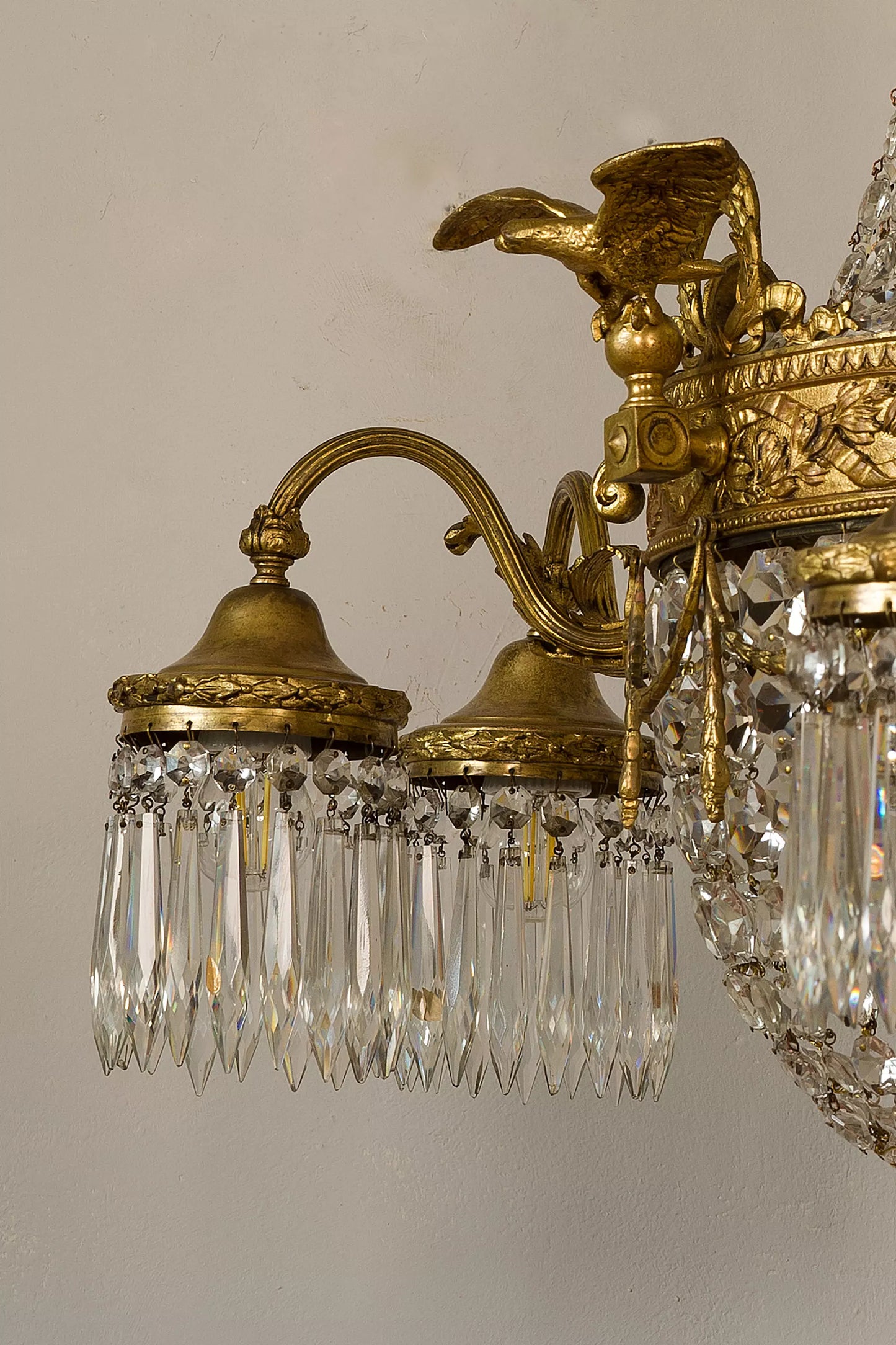 Riservato-Antico lampadario Impero di cristallo dei primi anni del '900 - 12 luci - Lo Stile Italiano