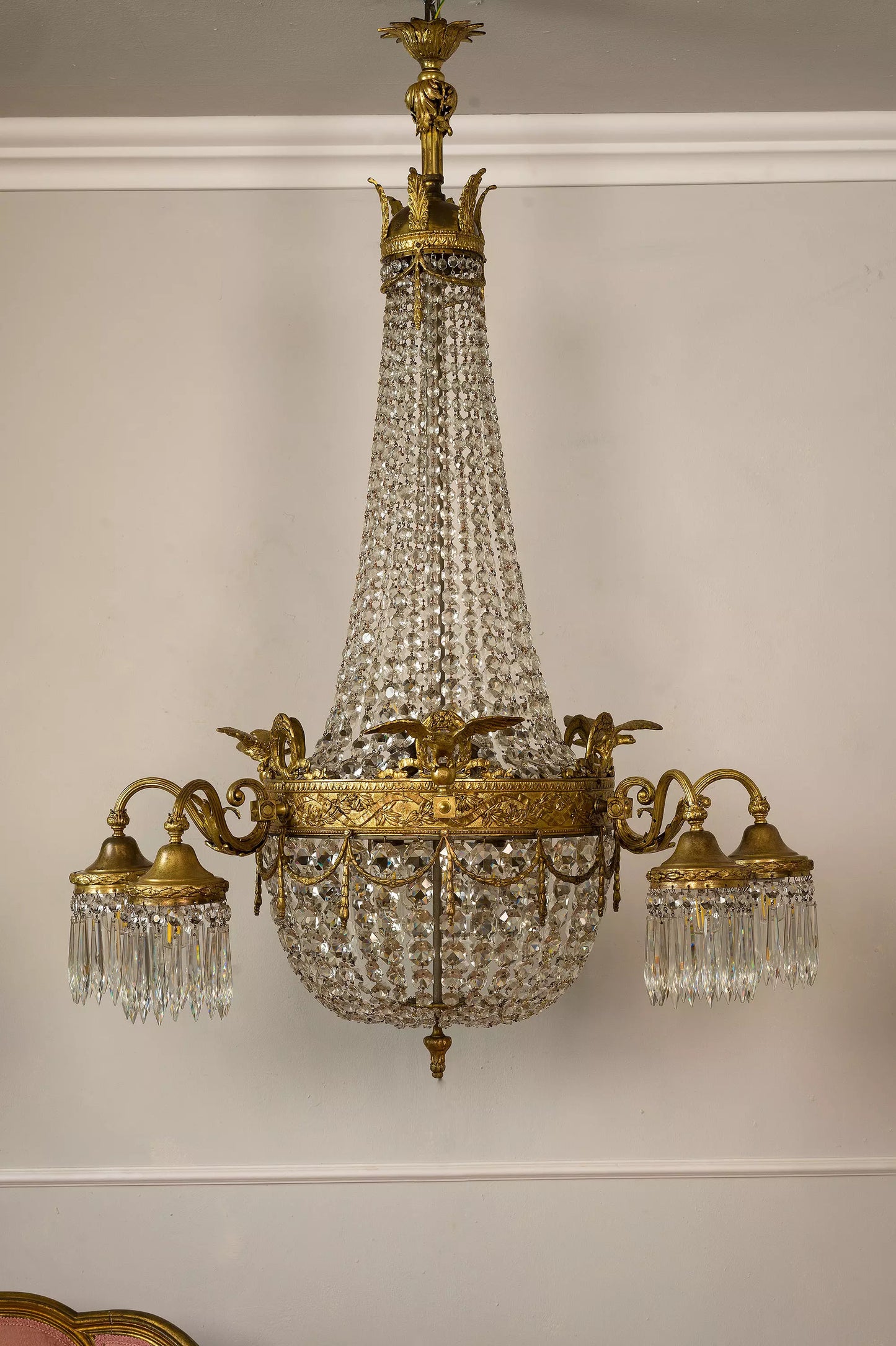 Riservato-Antico lampadario Impero di cristallo dei primi anni del '900 - 12 luci - Lo Stile Italiano