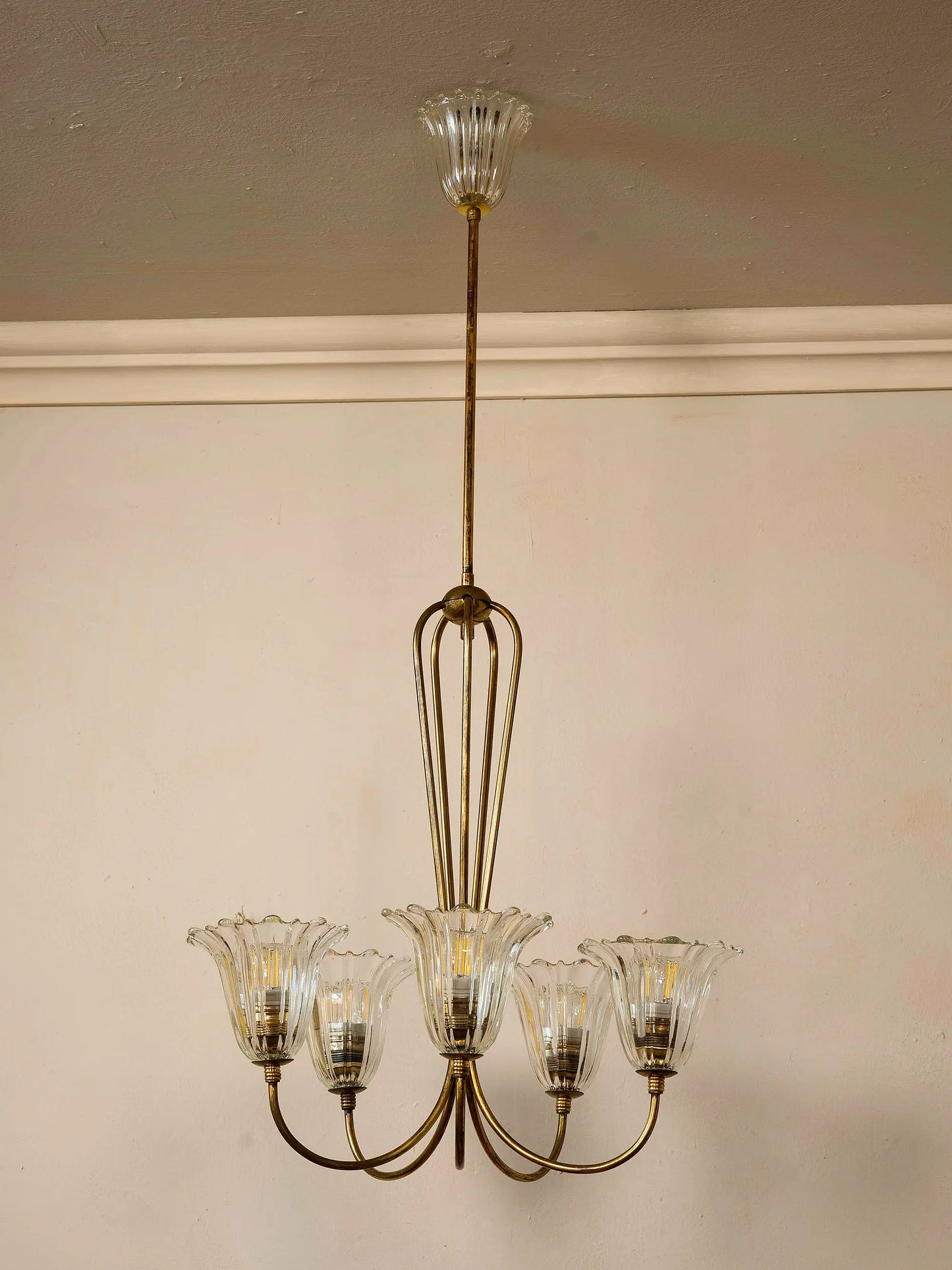 Lampadario in met | Lo Stile Italianollo e vetro di Murano