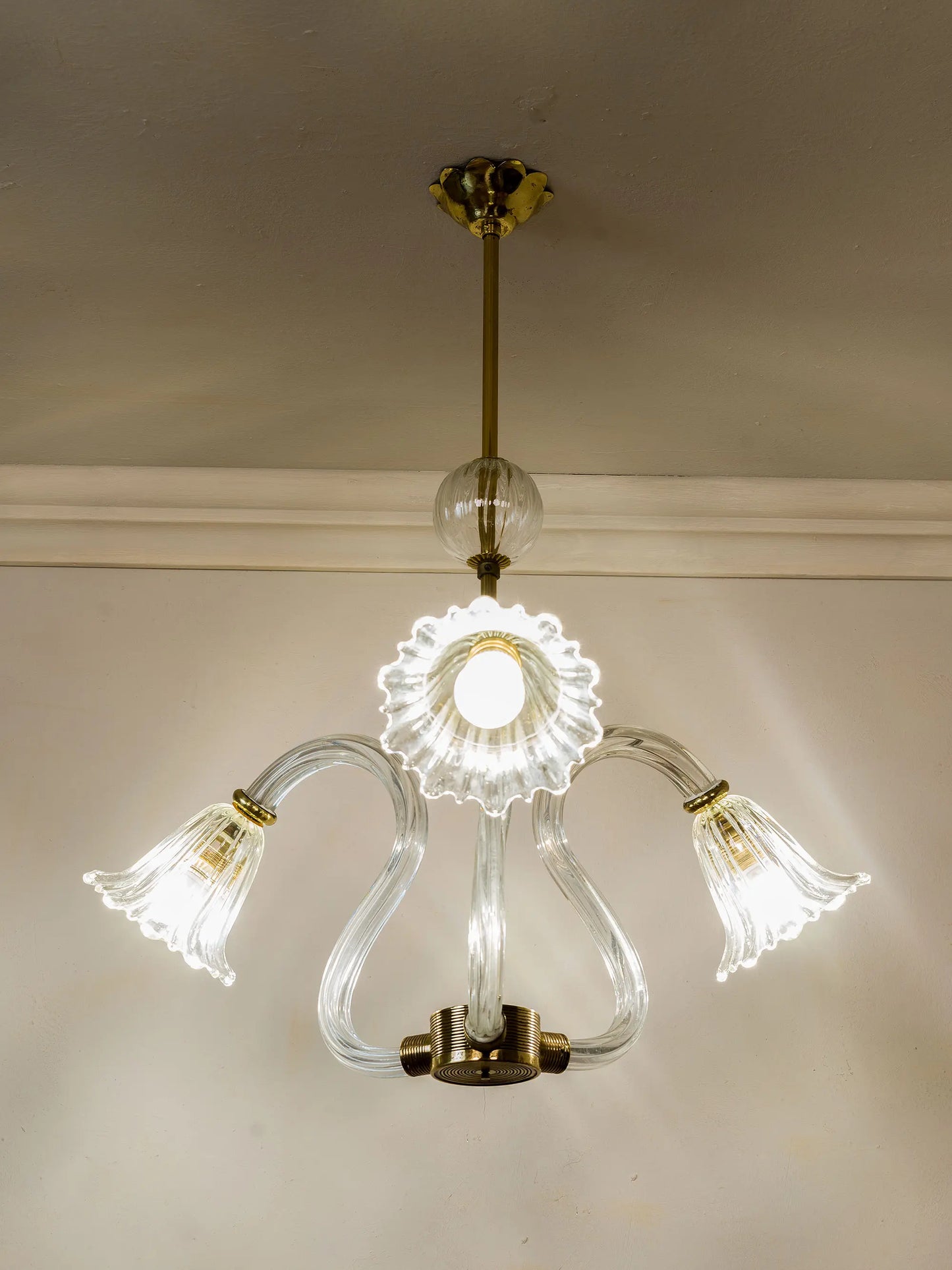 Lampadario vintage di Murano Barovier e Toso | Lo Stile Italiano