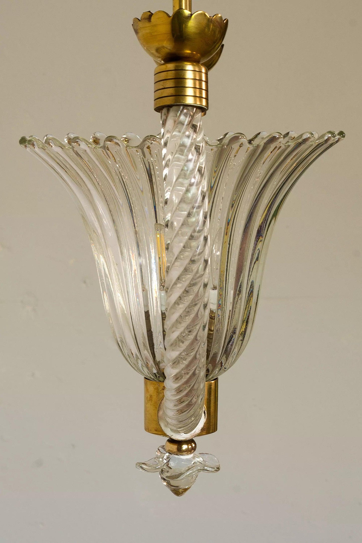 Lampadario Vintage in Vetro Soffiato di Murano, Anni '30 – Art Déco - Lo Stile Italiano