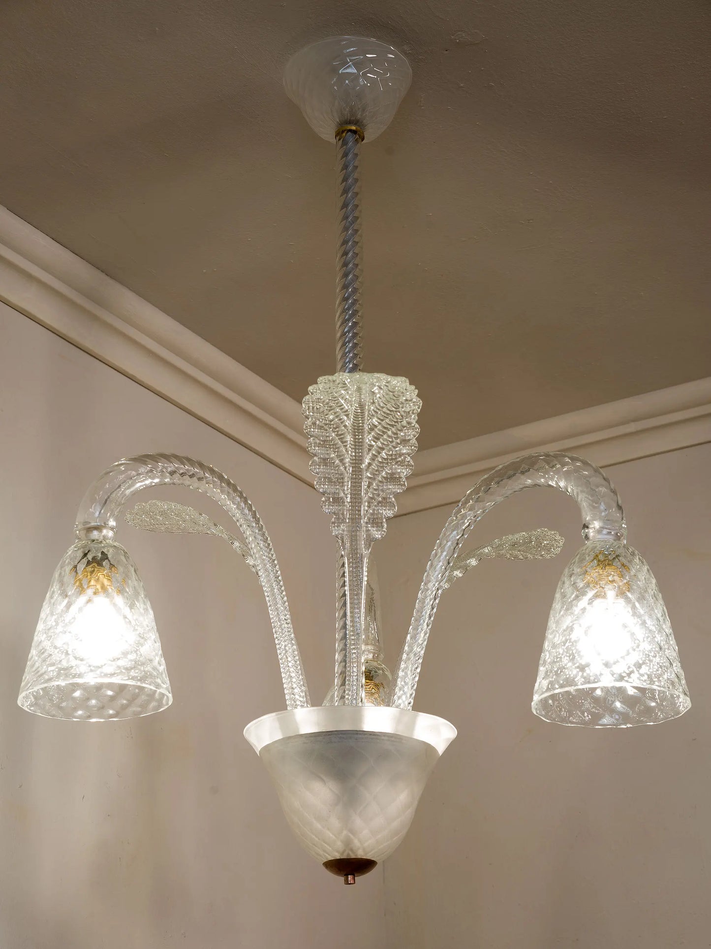 elegante Lampadario da camera in vetro di Murano| Lo Stile Italiano