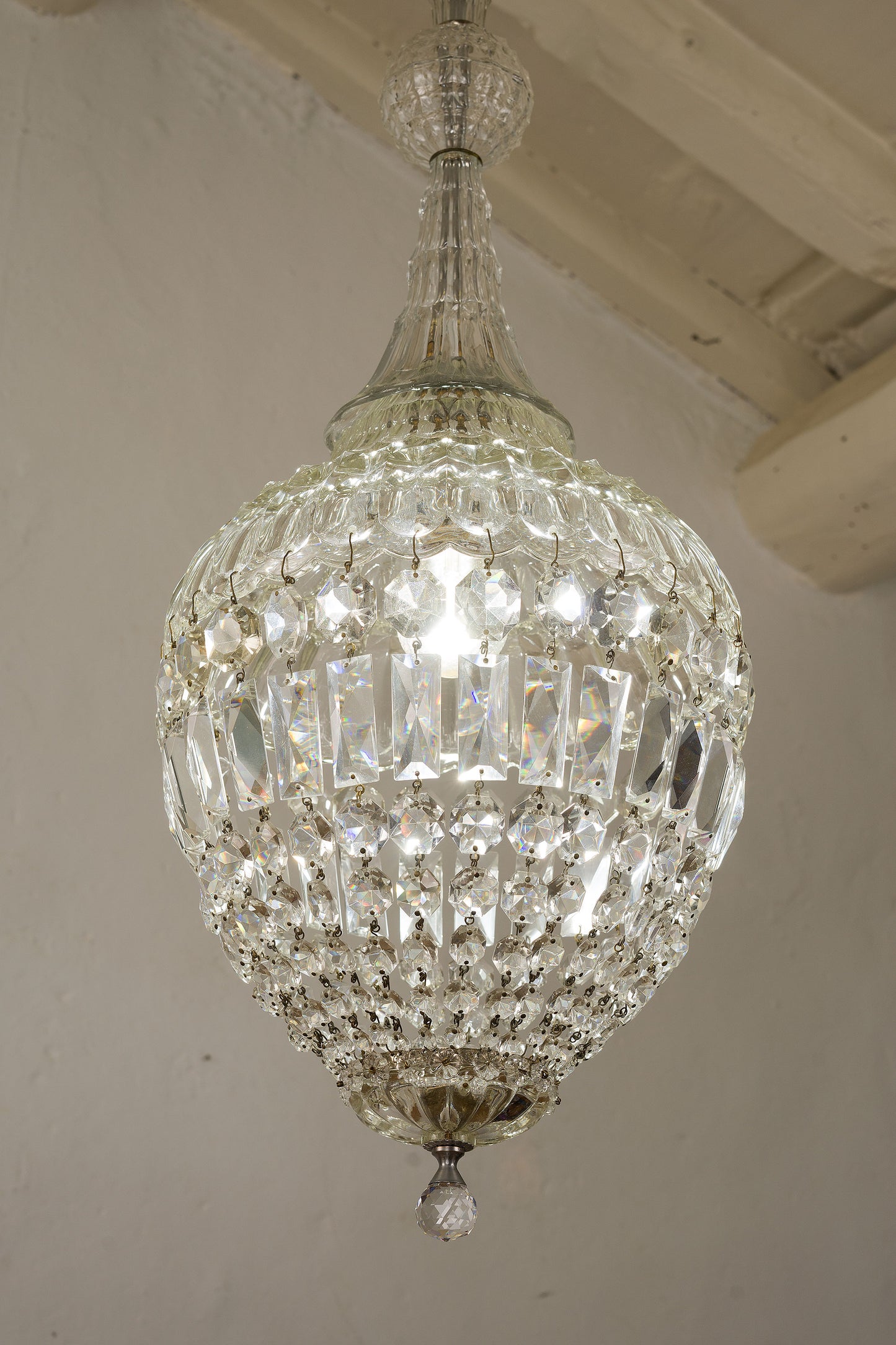 Lampadario a medusa in cristallo di Boemia-Lo Stile Italiano