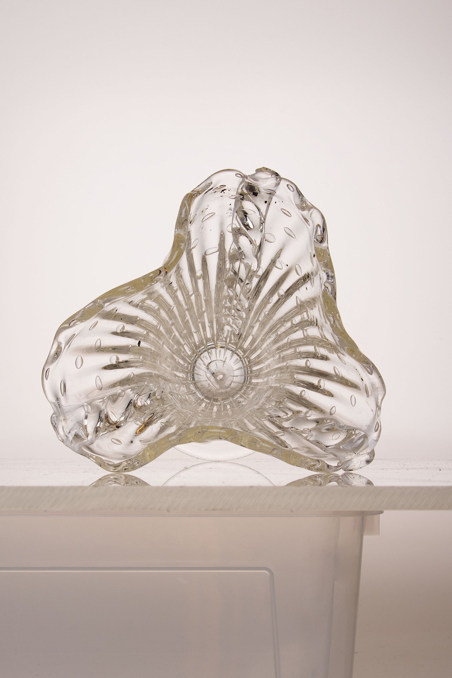 Vaso Barovier e Toso in vetro cristallo Veneziano “Bullicante” - Murano anni '30 - Lo Stile Italiano