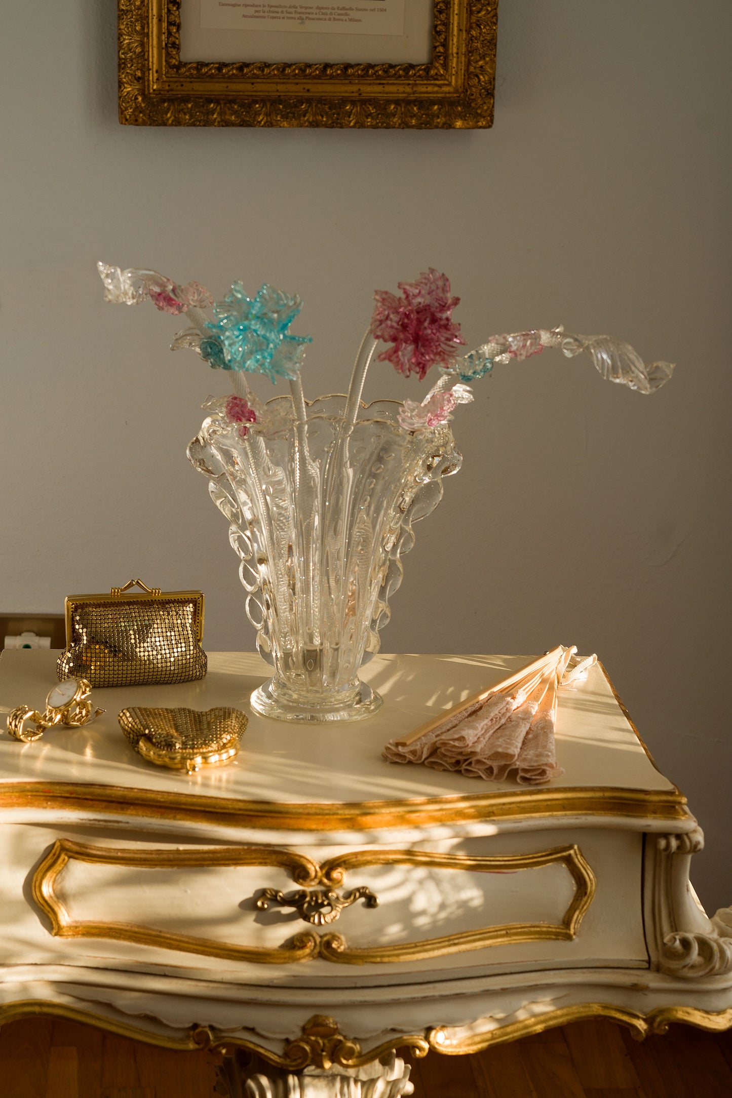 Vaso Barovier e Toso in vetro cristallo Veneziano “Bullicante” - Murano anni '30 - Lo Stile Italiano