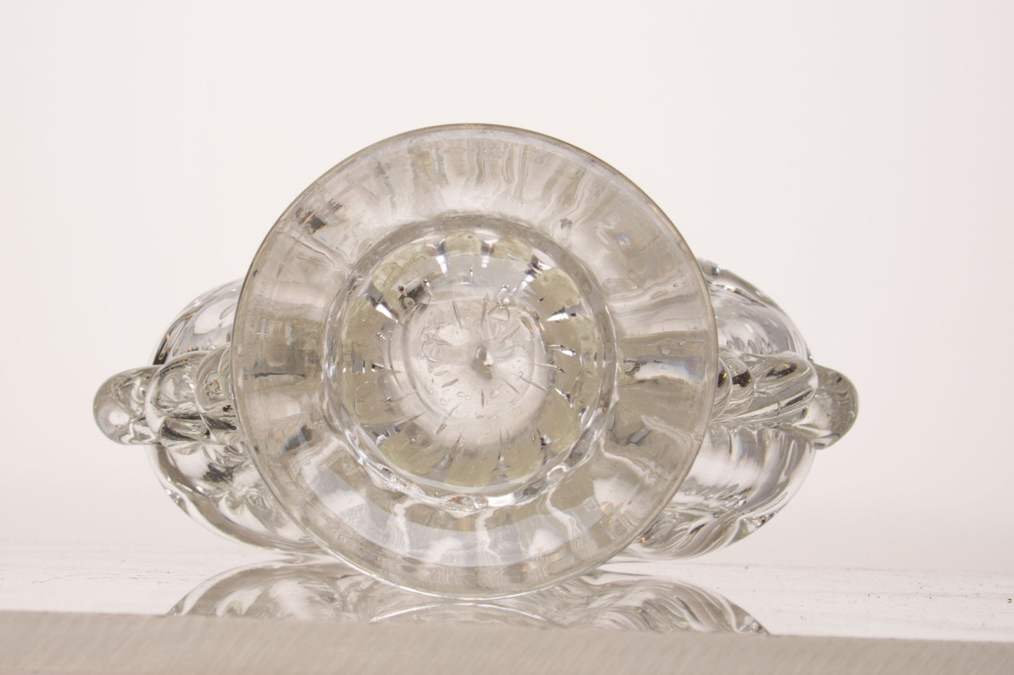 Vaso Barovier e Toso in vetro cristallo Veneziano “Bullicante” - Murano anni '30 - Lo Stile Italiano