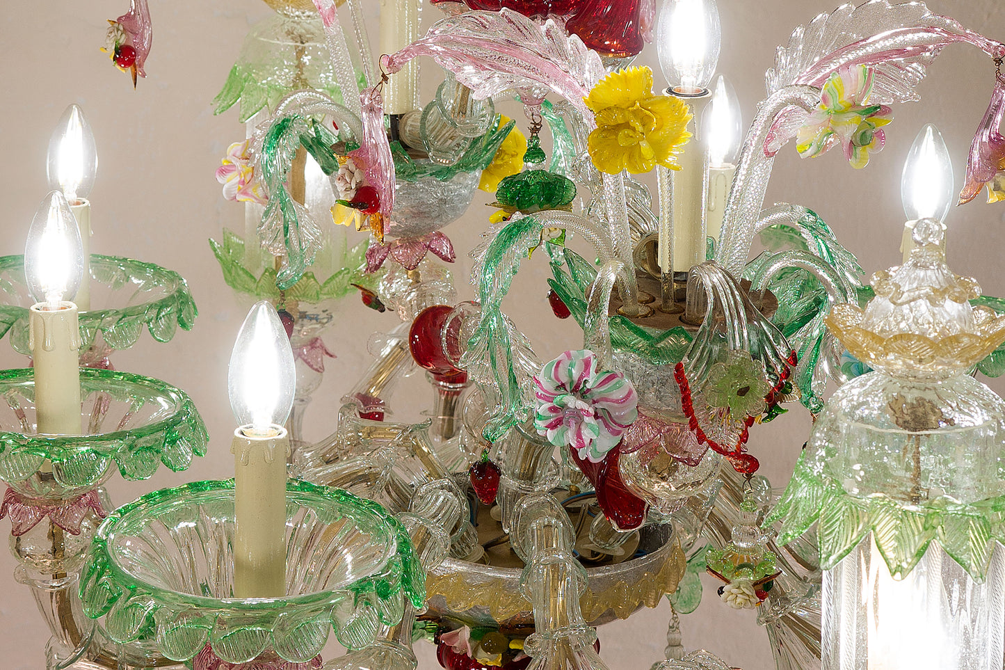 Antico Lampadario di Murano Ca' Rezzonico a Gondola, 10 luci - Periodo primi '900 - Lo Stile Italiano