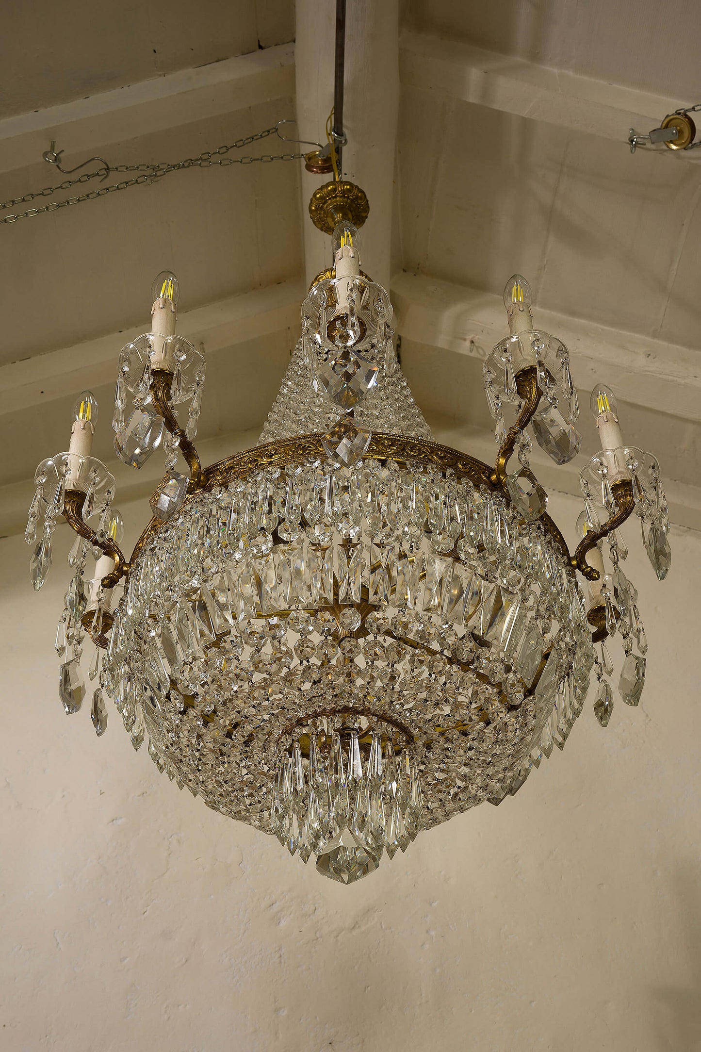 Grande lampadario Impero a con 15 luci - Lo Stile Italiano