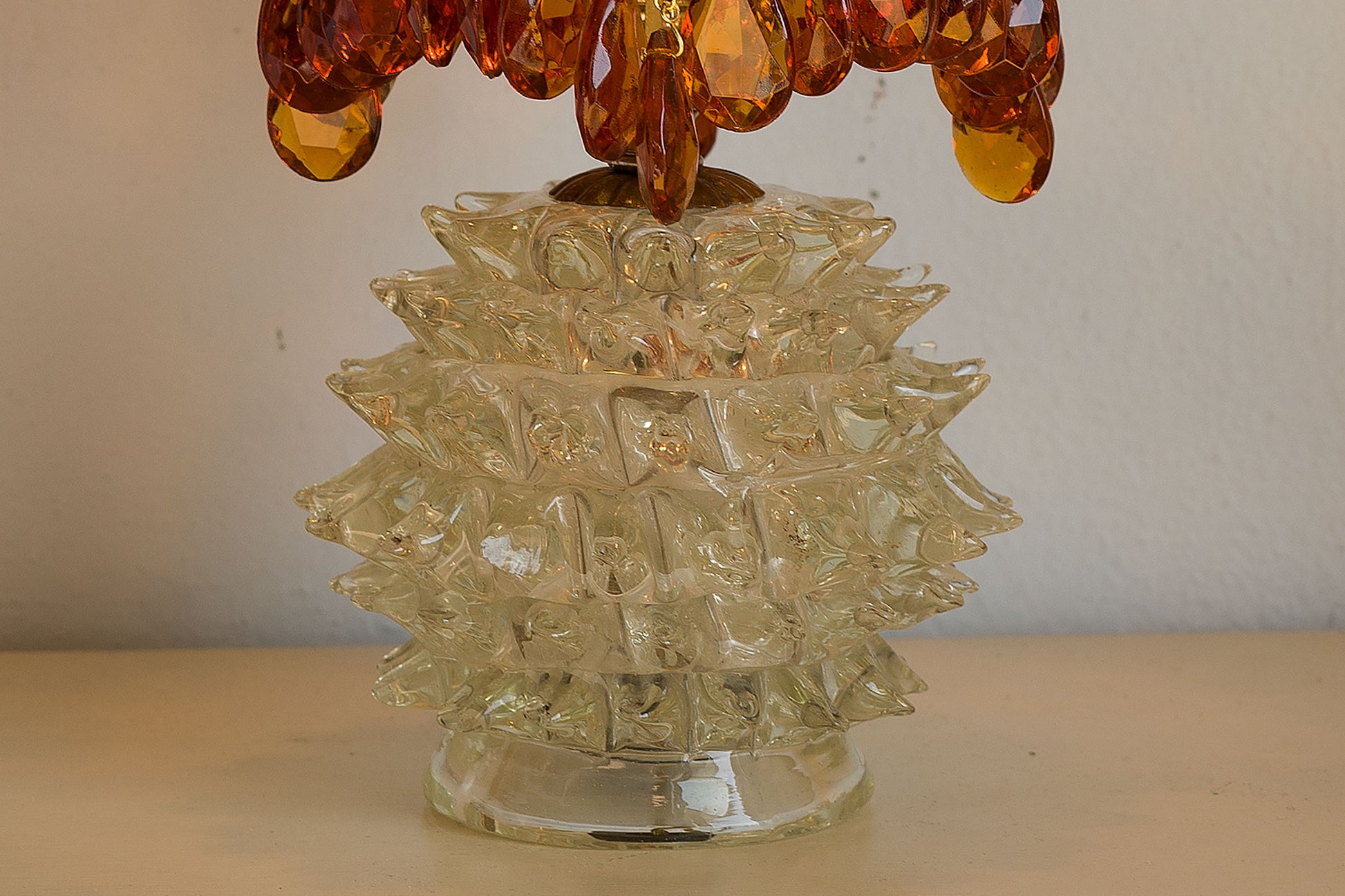 Lampada da tavolo Ercole Barovier in vetro di Murano Rostrato, Anni '30, Art Déco - Lo Stile Italiano