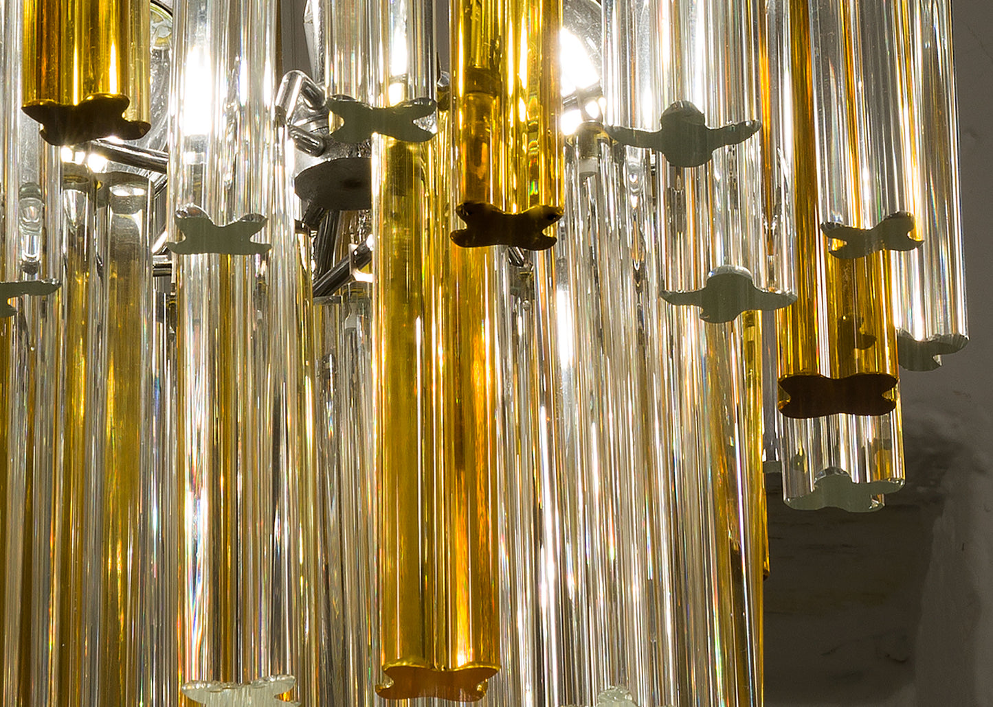 Lampadario Venini anni '70 in vetro di Murano, Modernariato, Mid Century - Lo Stile Italiano