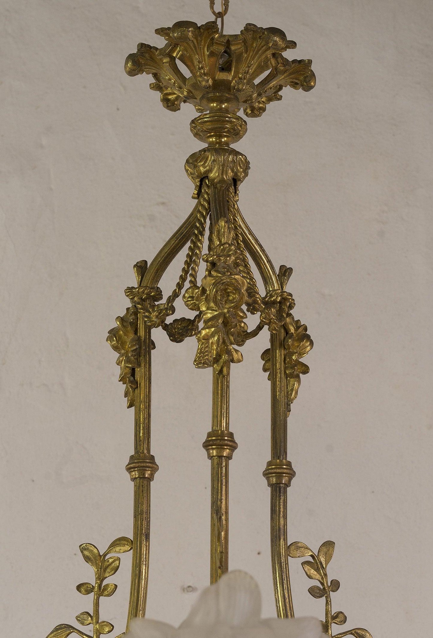 Antico Lampadario di cristallo, Italia Anni '20, periodo Art nouveau - 4 Luci - Lo Stile Italiano