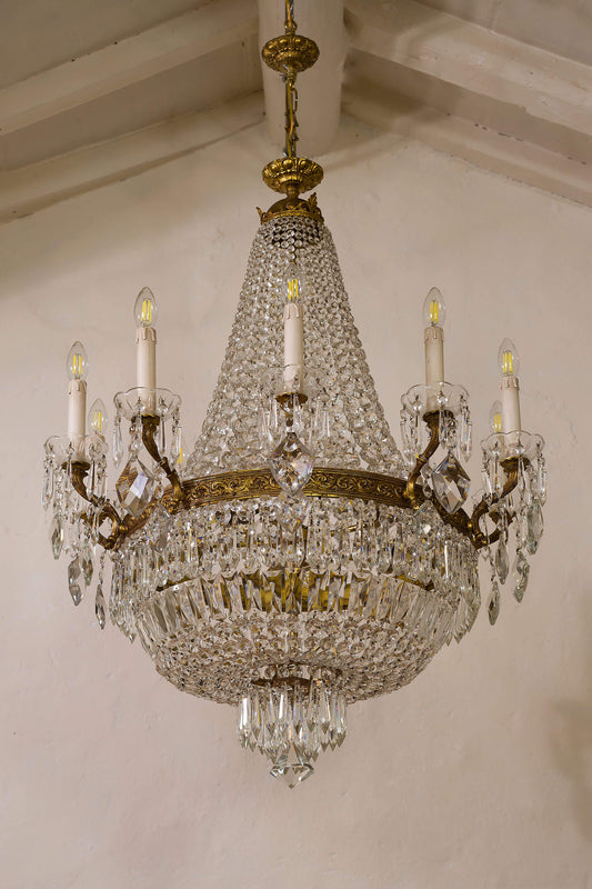 Grande lampadario Impero a con 15 luci - Lo Stile Italiano