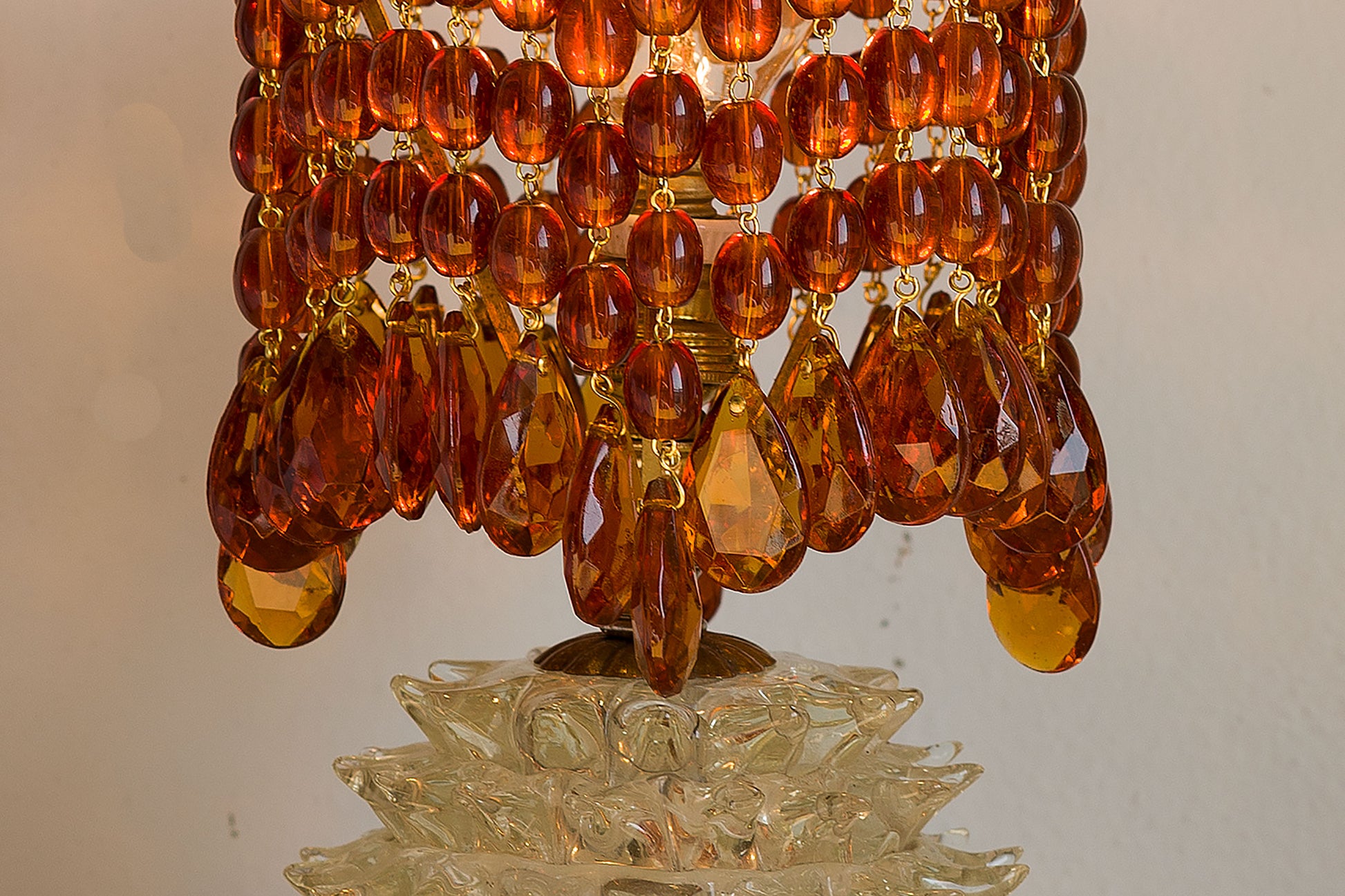Lampada da tavolo Ercole Barovier in vetro di Murano Rostrato, Anni '30, Art Déco - Lo Stile Italiano