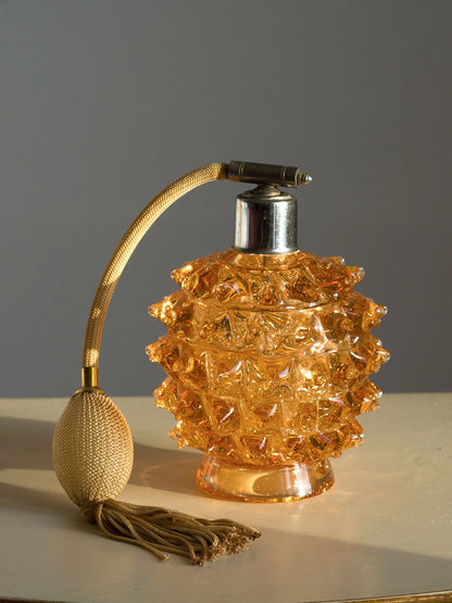 Set da Toeletta Vintage in Vetro di Murano Rostrato Barovier & Toso Anni ’30