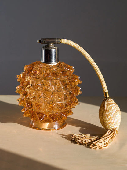 Set da Toeletta Vintage in Vetro di Murano Rostrato Barovier & Toso Anni ’30