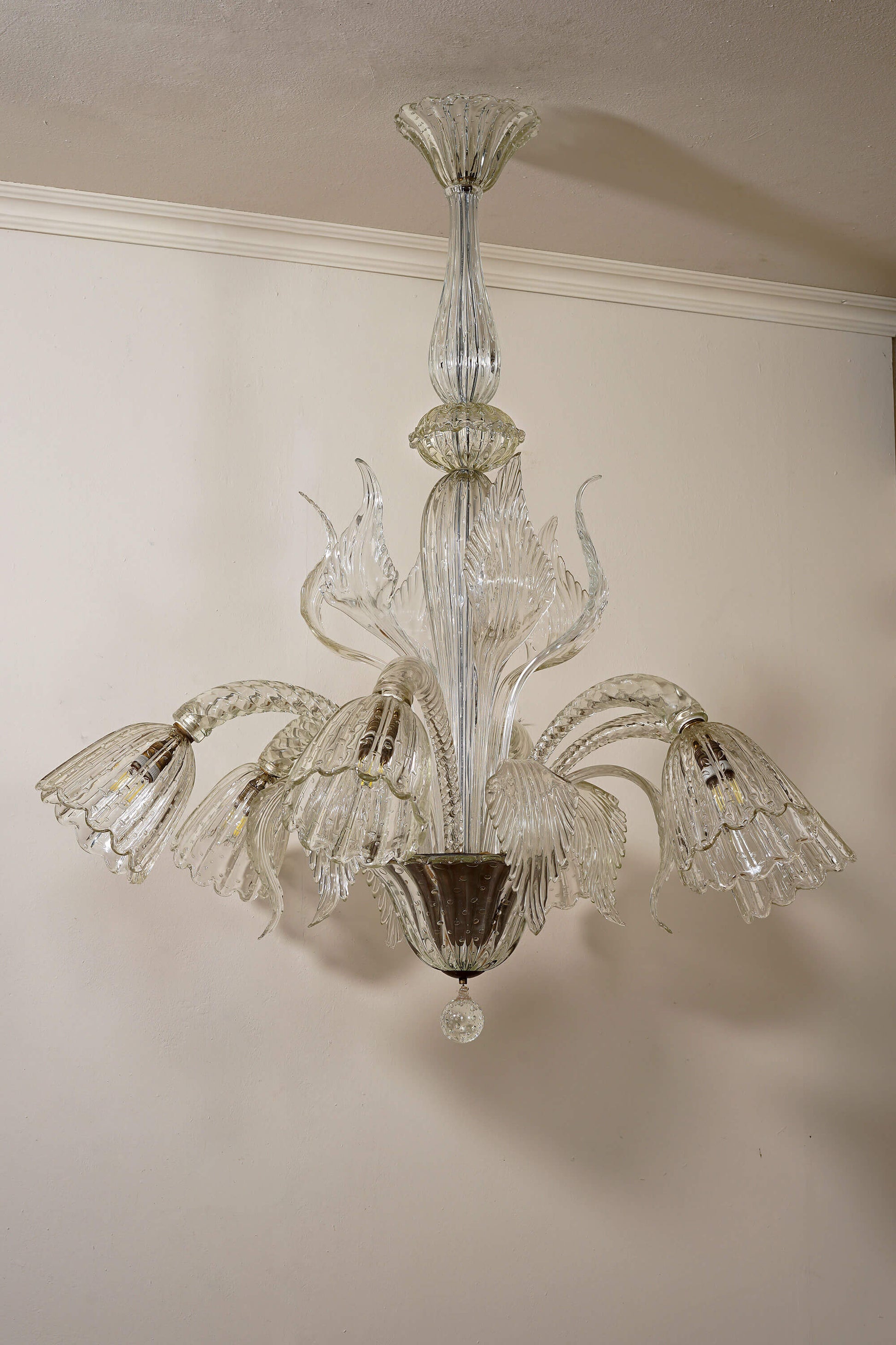 Lampadario Murano Art Déco Barovier & Toso: Lavorazione Unica.| Lo Stile Italiano