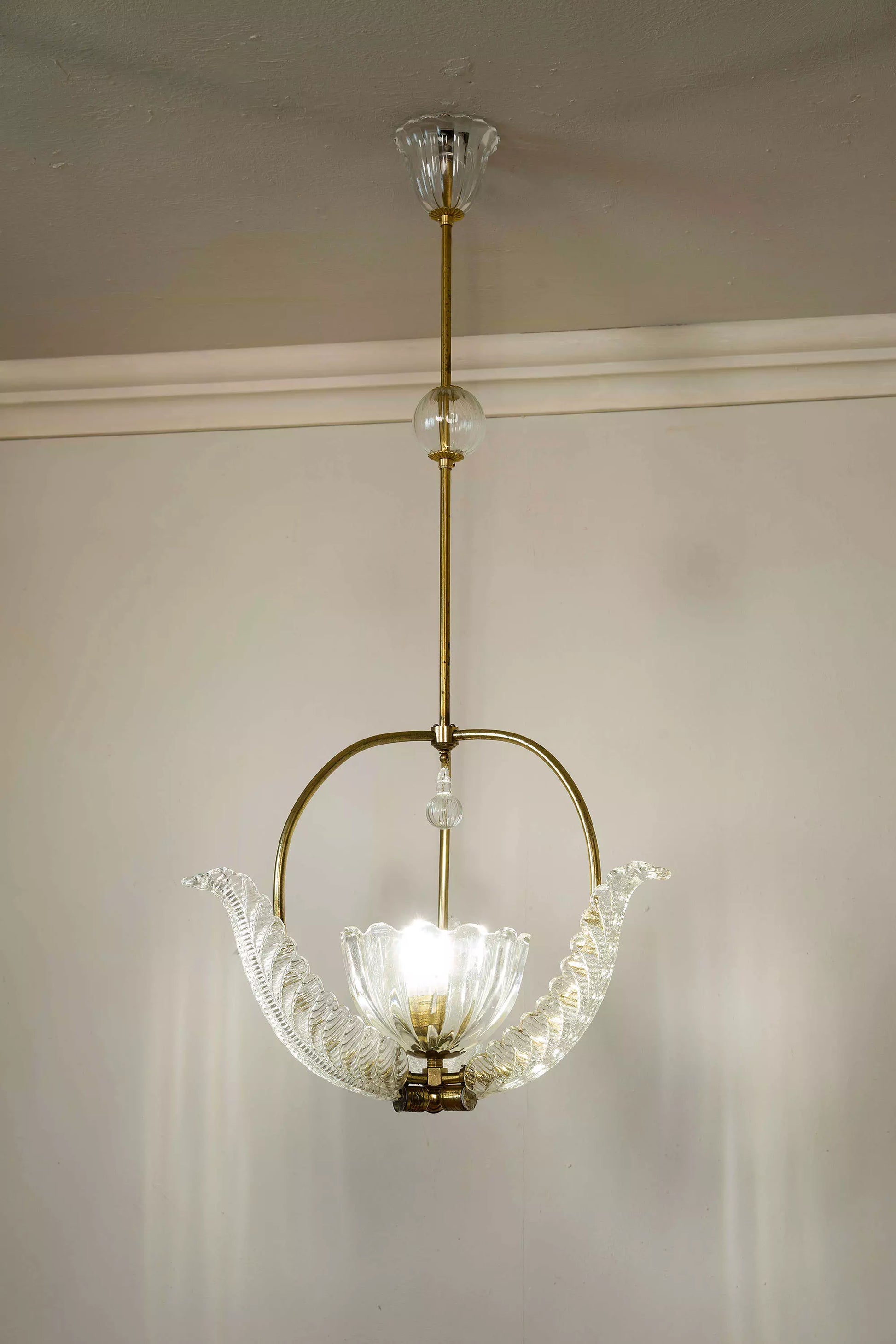 Lampadario antico Barovier & Toso in vetro di Murano|Lo Stile Italiano