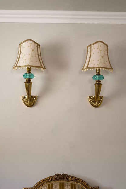 Elegante Coppia di Applique vintage in Ottone a Forma di Cornucopia - Lo Stile Italiano