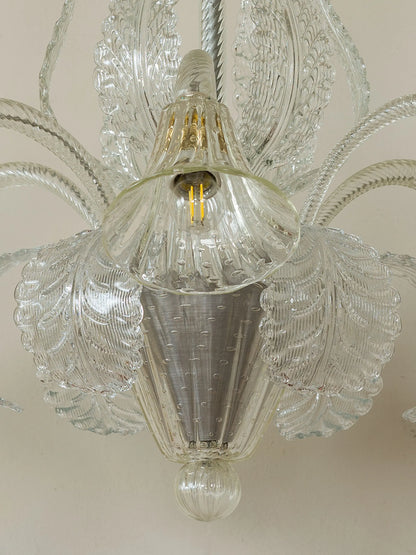 Lampadario decorativo anni ’40 con diffusori a forma di petalo | Lo Stile Italiano