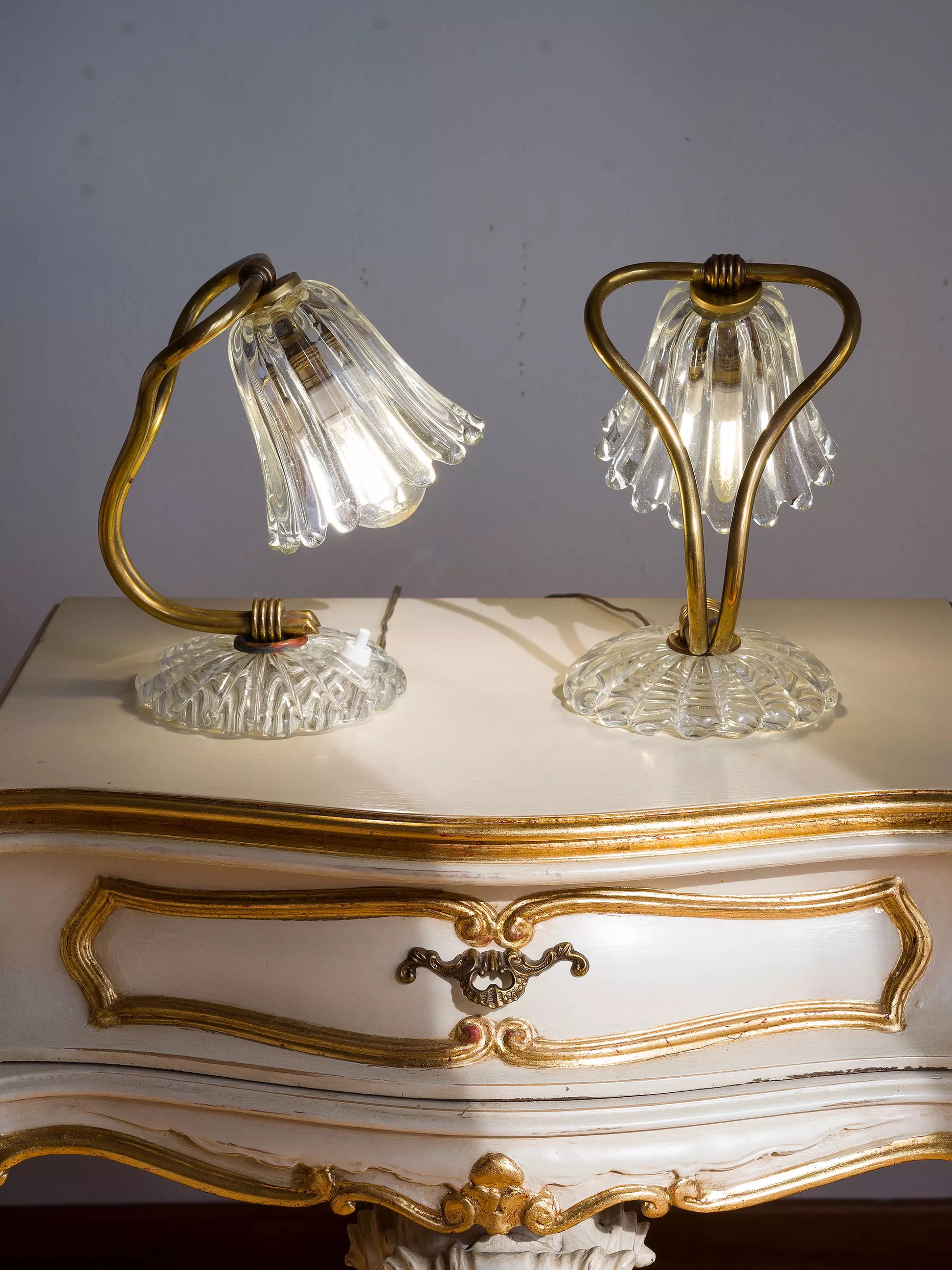 Coppia di Abat-Jour Art Déco Mid  Century| Lo Stile Italiano
