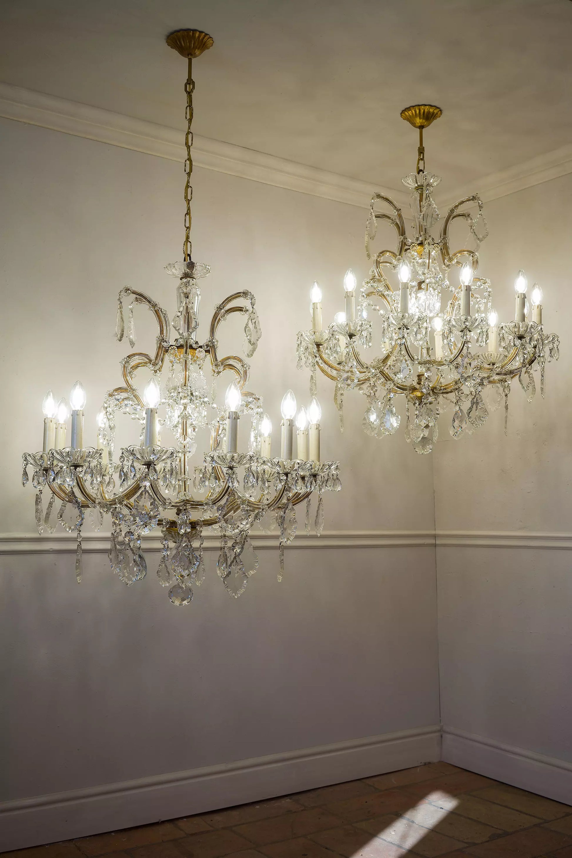 Lampadari Vintage Cristallo Boemia Stile Maria Teresa Restaurati. Lo Stile Italiano.| Lo Stile Italiano