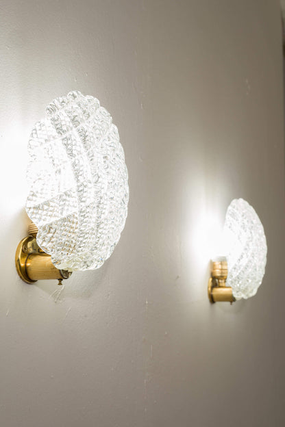 Coppia di applique Art Déco in vetro Ballotton. | Lo Stile Italiano 