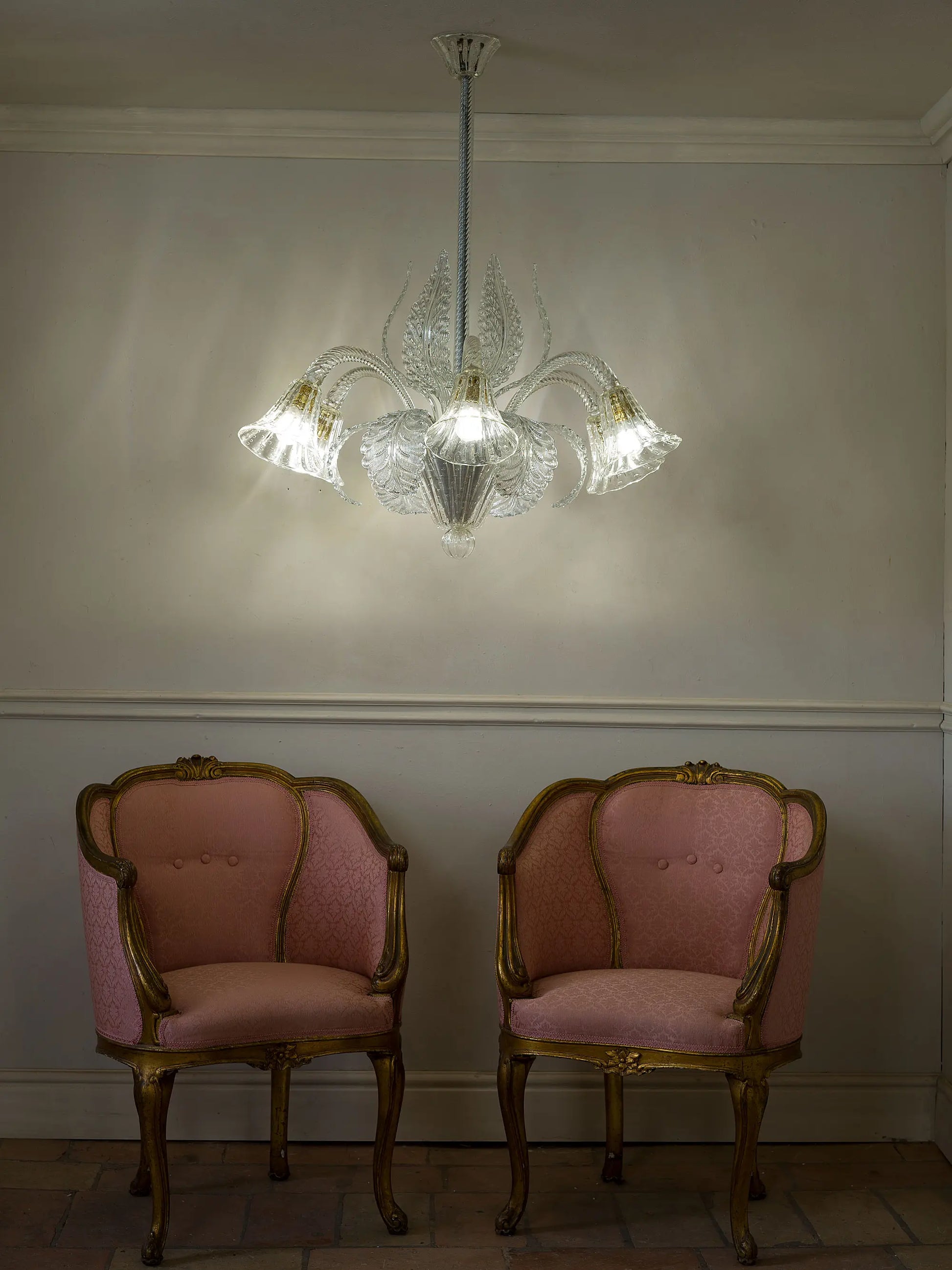 Lampadario i lusso venezianoa sei luci | Lo Stile Italiano