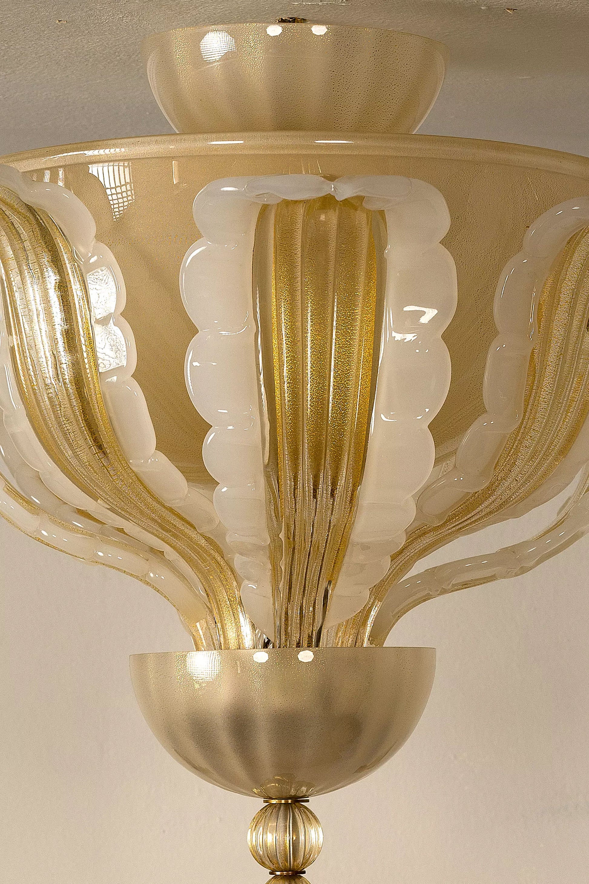 Plafoniera antica a 4 luci Barovier & Toso.| Lo Stile Italiano