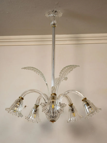 Lampadario vintage di Murano Barovier e Toso  | Lo Stile Italiano