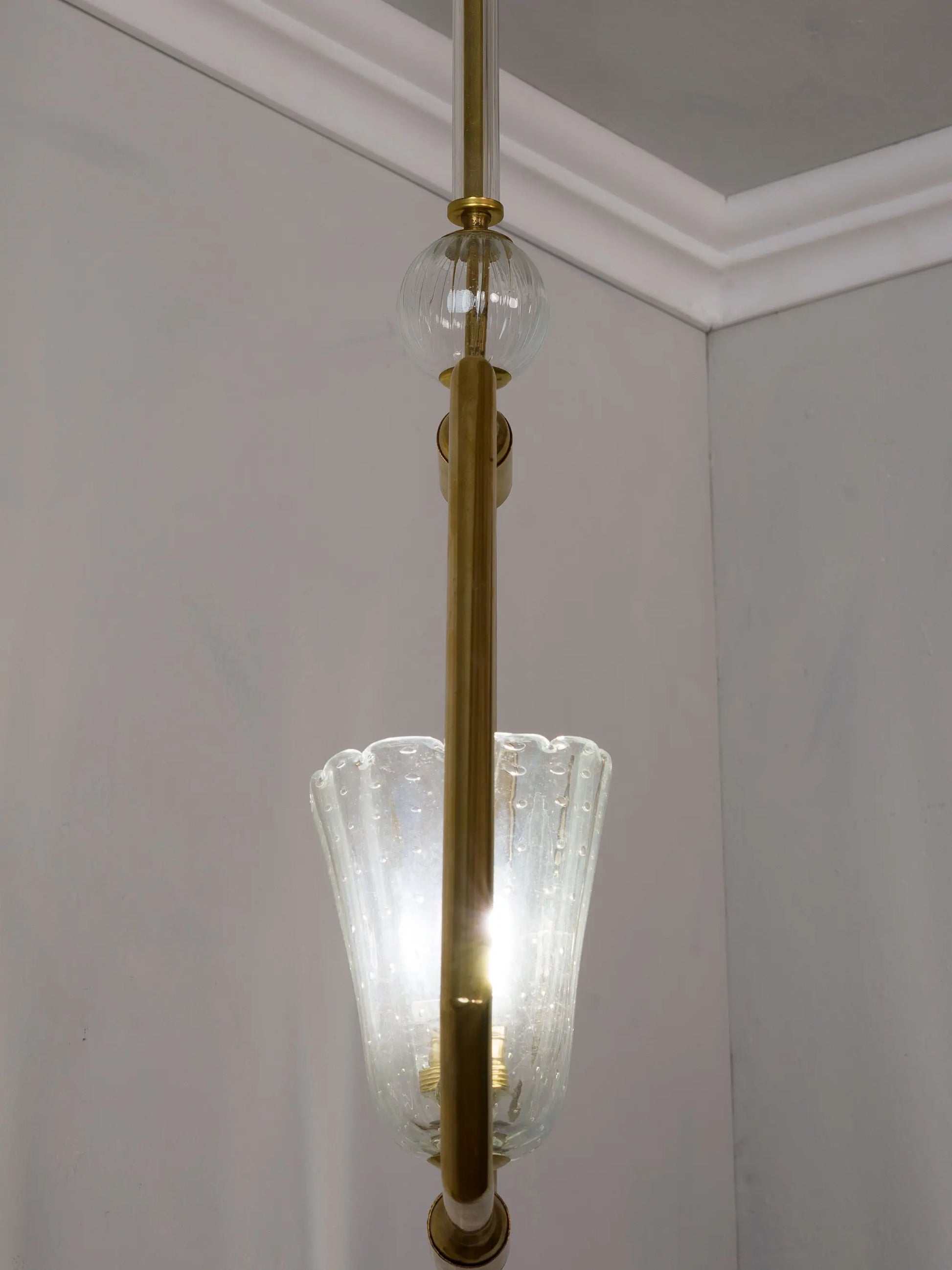 Vista di fianco del lampadario di Murano Barovier | Lo Stile Italiano