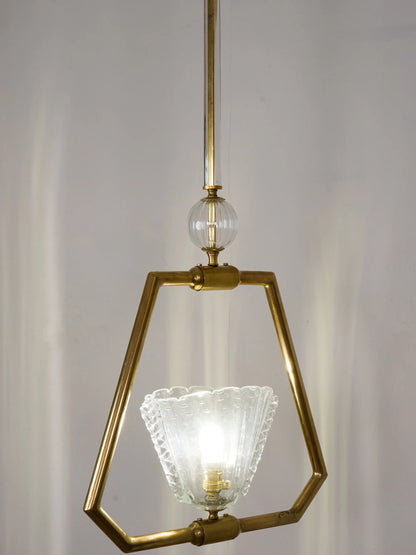 Lampadario Art Déco in vetro di Murano | Lo Stile Italiano