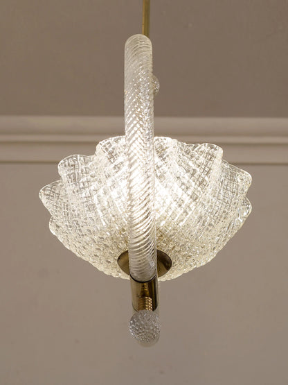 Vista di fianco del lampadario di Murano Barovier | Lo Stile Italiano