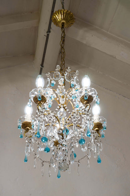 Lampadario antico di cristallo. | Lo Stile Italiano
