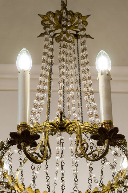 Prezioso Lampadario in Stile Impero. -Lo-Stile-Italiano. Precious Rococo Style Chandelier. -Lo-Stile-Italiano