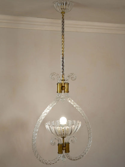 Lampadario Art Déco Barovier, Murano 1935. Barovier Murano Art Deco chandelier 1935. Lustre Barovier Art Déco 1935. Barovier-Murano-Art-Déco-Kronleuchter. Lámpara Art Decó Barovier 1935.| Lo Stile Italiano